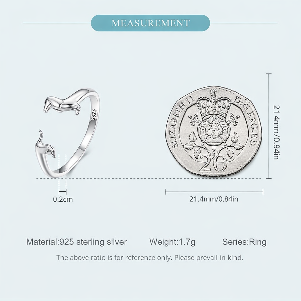 Silver Dachshund Ring