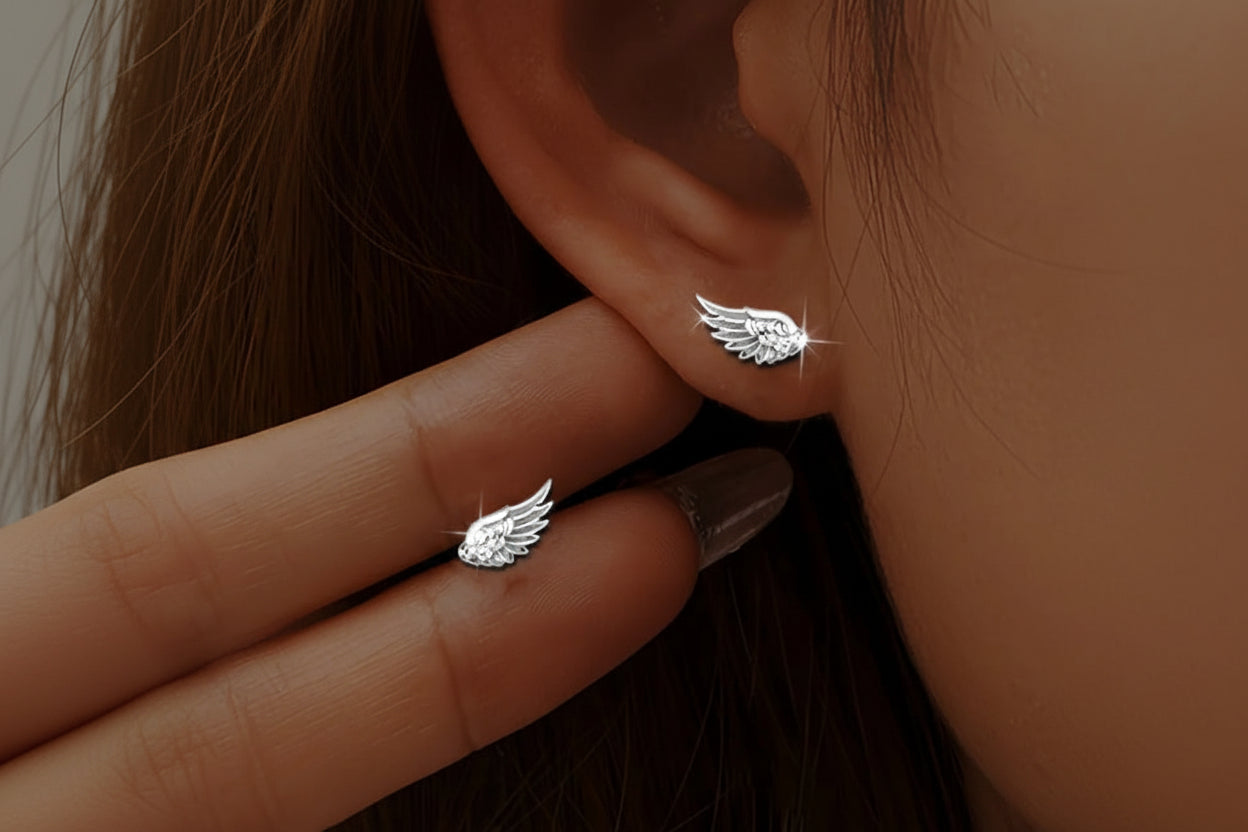 Ophelia - Angel Wing Stud Earrings