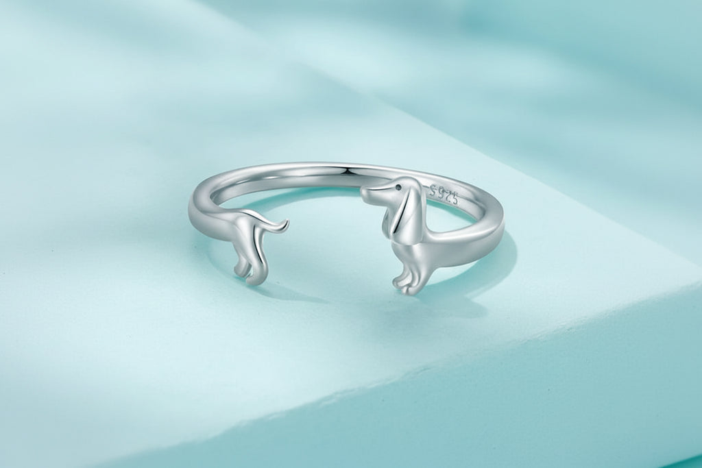 Silver Dachshund Ring